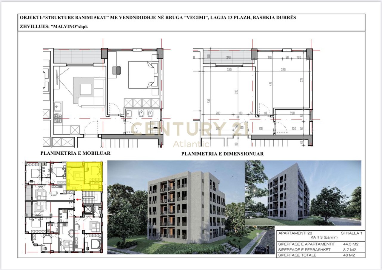 Shitet Apartament 1+1 – Rrota Kuqe, Durrës !