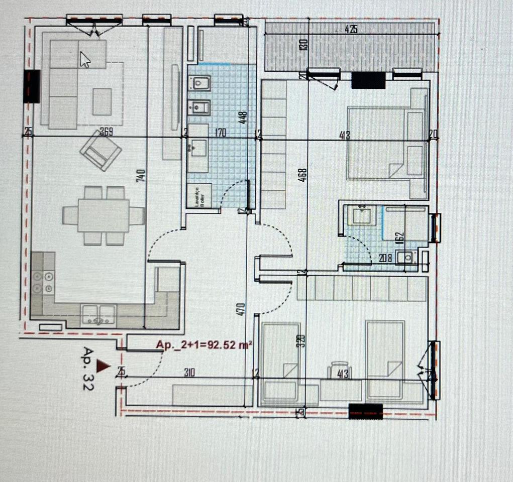 Appartamento 2+1+2 in vendita, a Ringside Residence, Paskuqan!