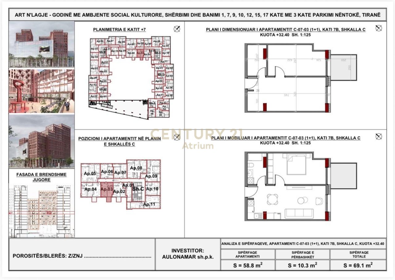 Appartamento 1+1 in vendita a "Art N'Lagje"