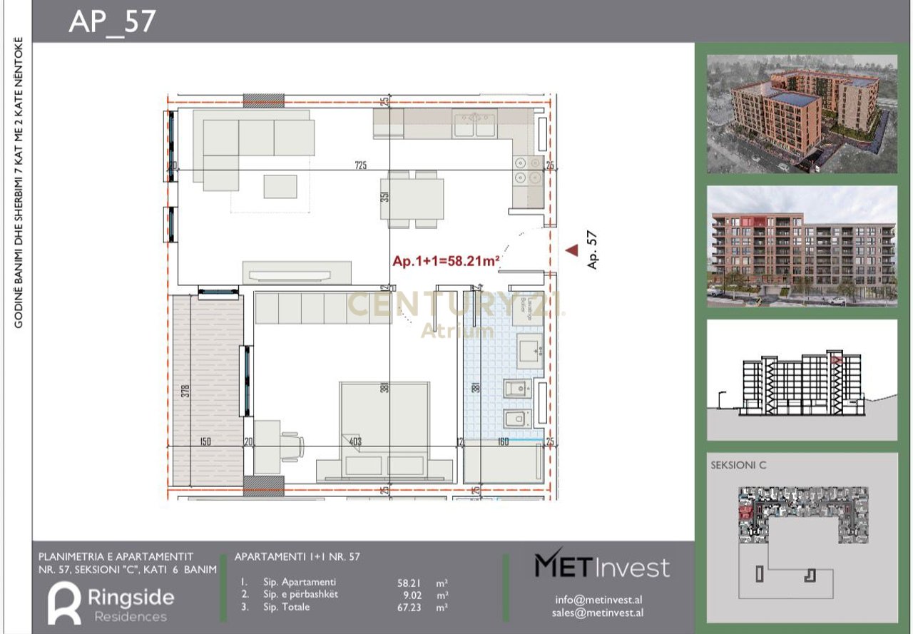 APPARTAMENTO 1+1 IN VENDITA AL RINGSIDE RESIDENCE, PASKUQAN!