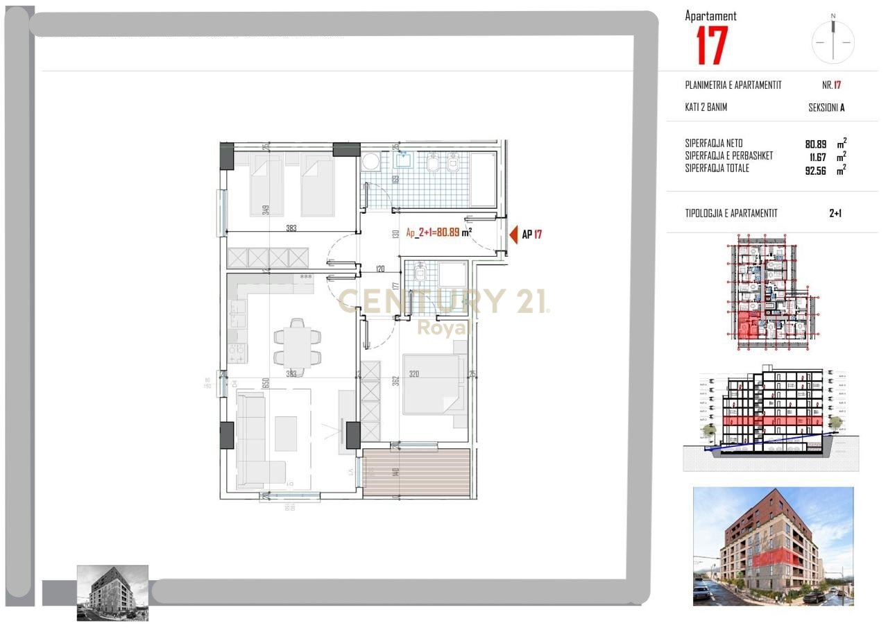 APARTAMENT 2+1+2 PËR SHITJE NË PASKUQAN