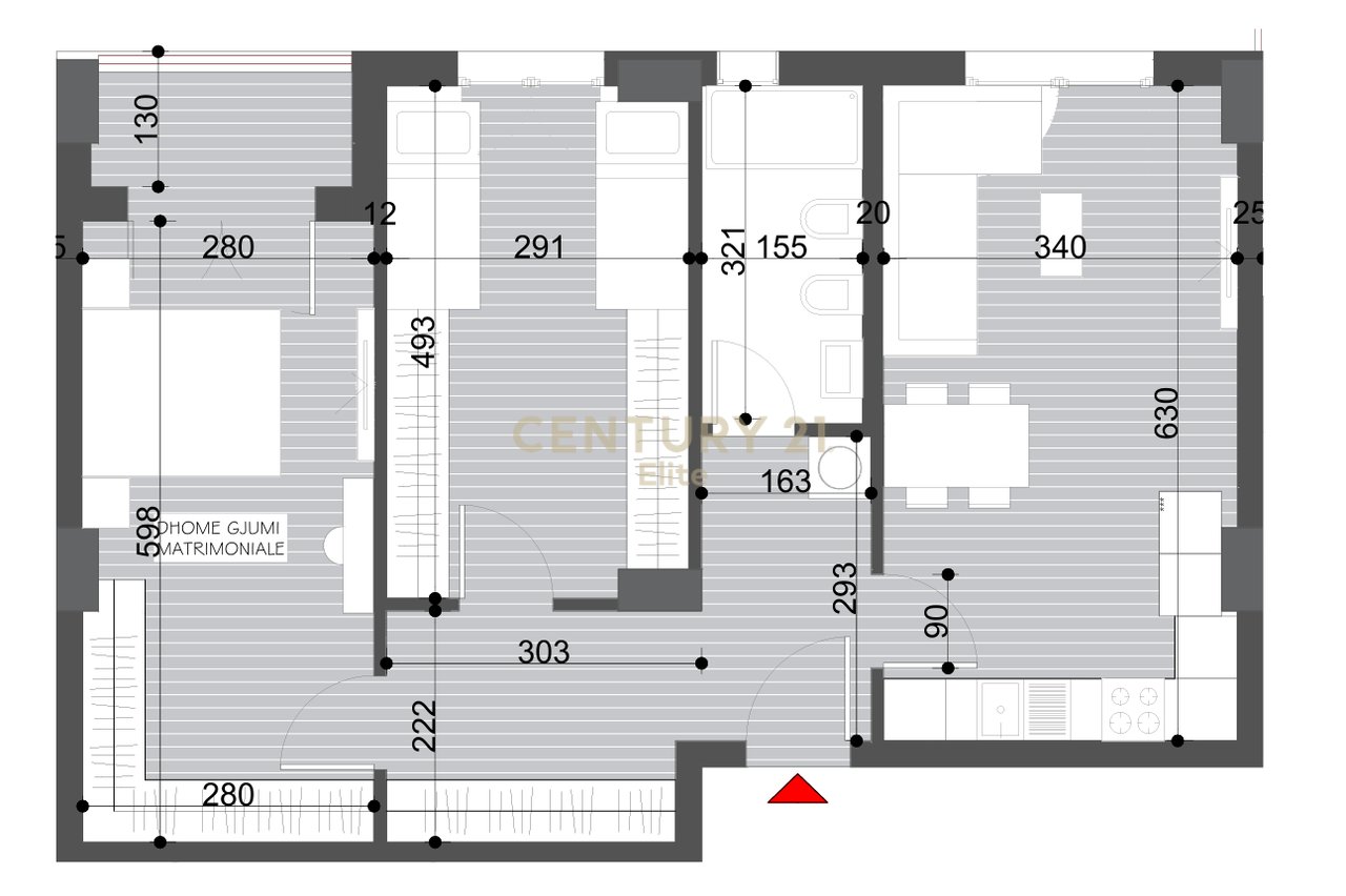 Shitet, Apartament 2+1+Post Parkimi, Kamez