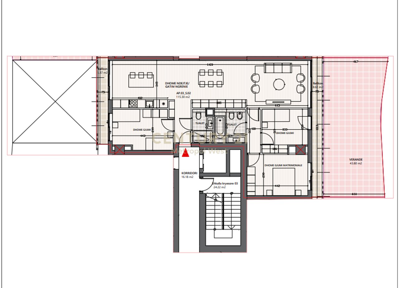 Apartament 3+1+post parkimi per shitje ne VLORA MARINA!