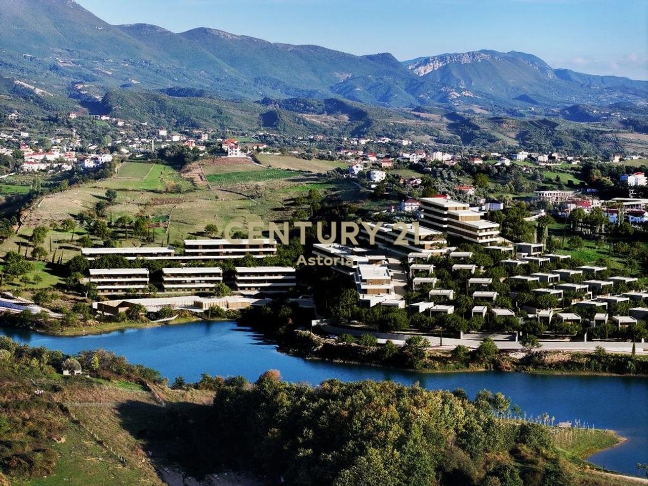 1+1 apartment with balcony and lake view in the Farka Lake Front residence.