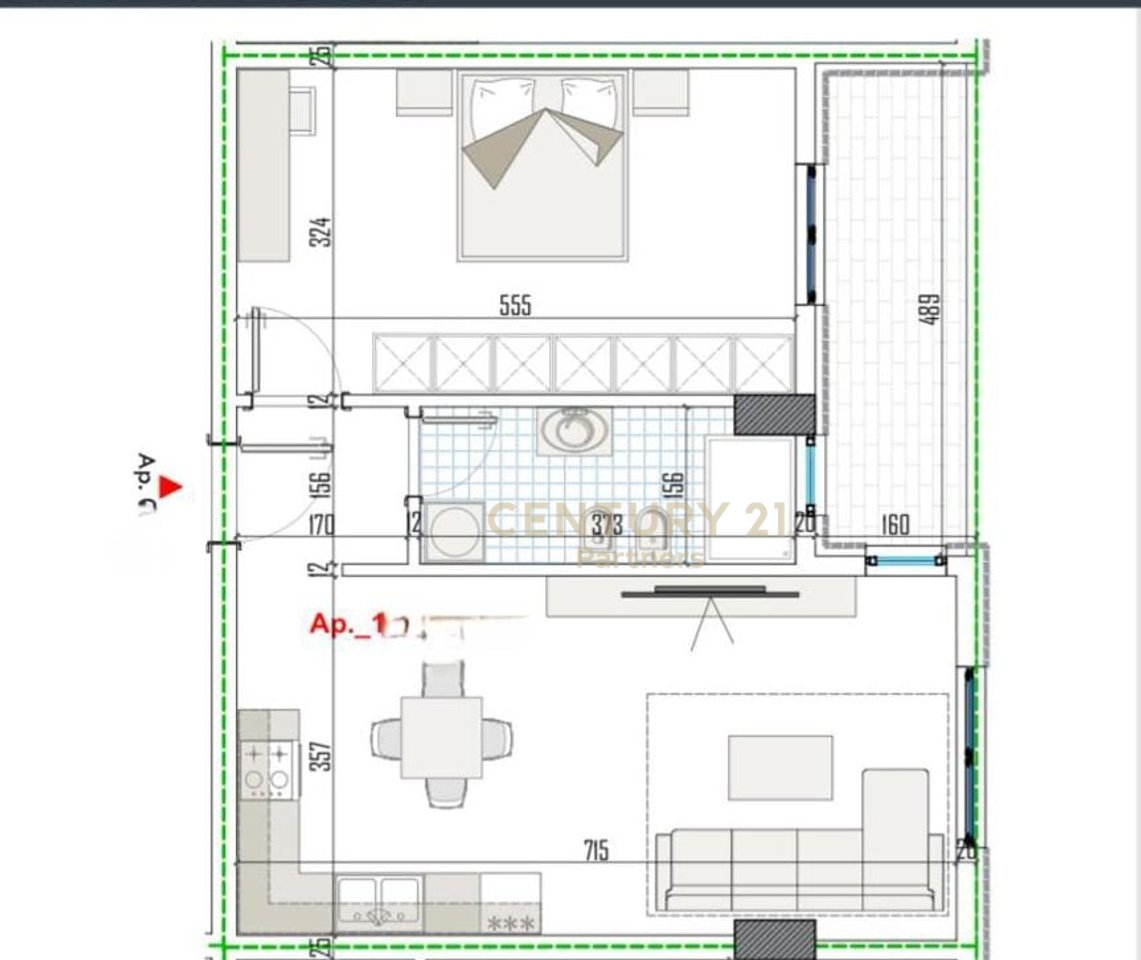 SHESIM APARTAMENT 1+1 TEK APOLLO RESIDENCE, Paskuqan!