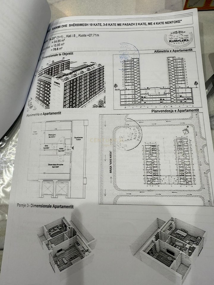 Shitet apartament 1+1 në një pallat të ri 10-katësh, në fazë përfundimi – përballë Report TV!