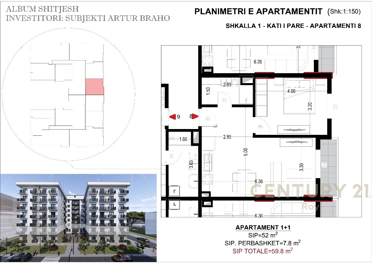 APARTAMENT 1+1 PER SHITJE NE GOLEM MUNDESI PAGESE ME KESTE!