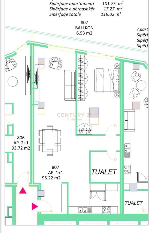 Apartament ne shitje 1+1 ne Qender!