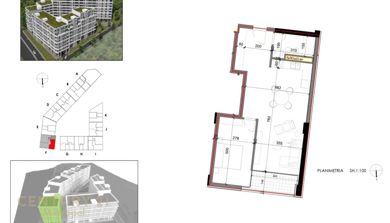 SCELTA APPARTAMENTO 1+1 A FOREST RESIDENCE, SHKOZE (ANELLO ORIENTALE)