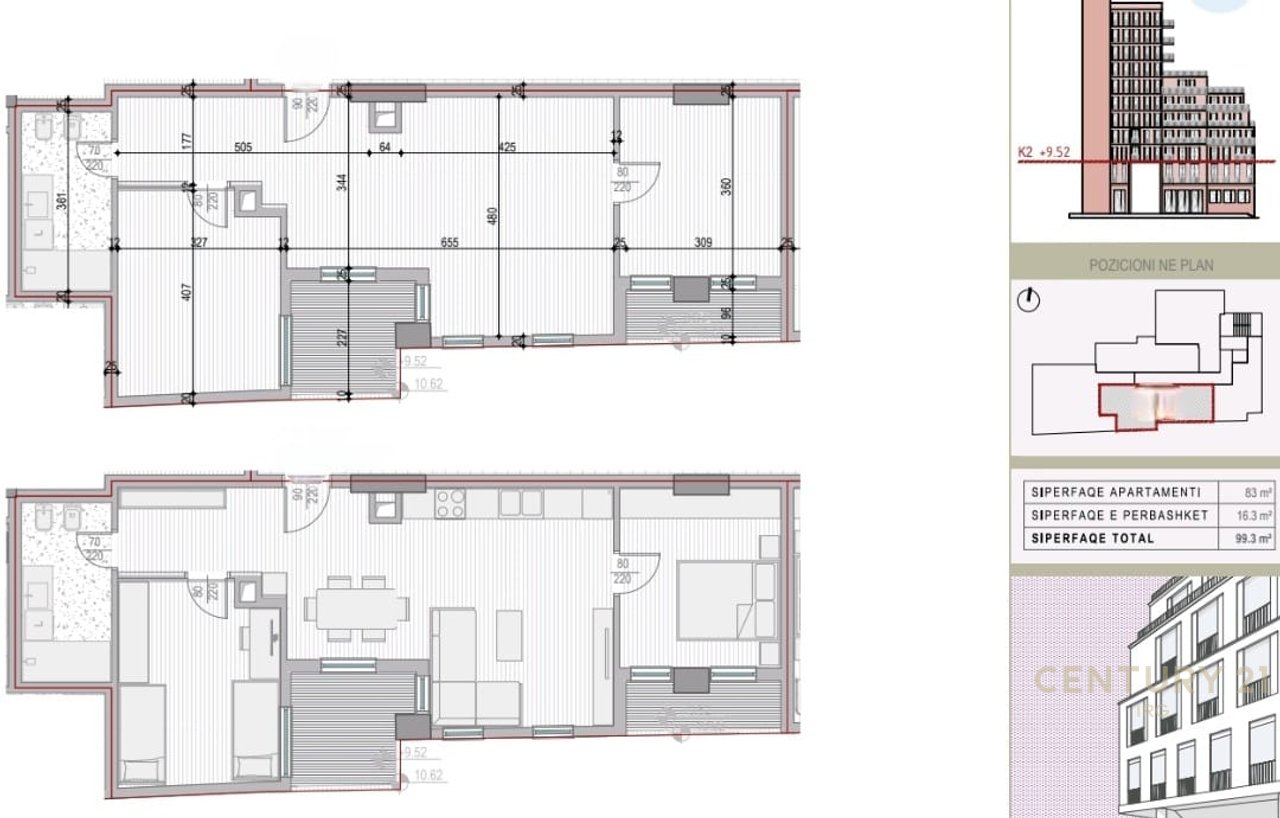 APARTAMENT 2+1 TEK SHKOLLA E KUQE!