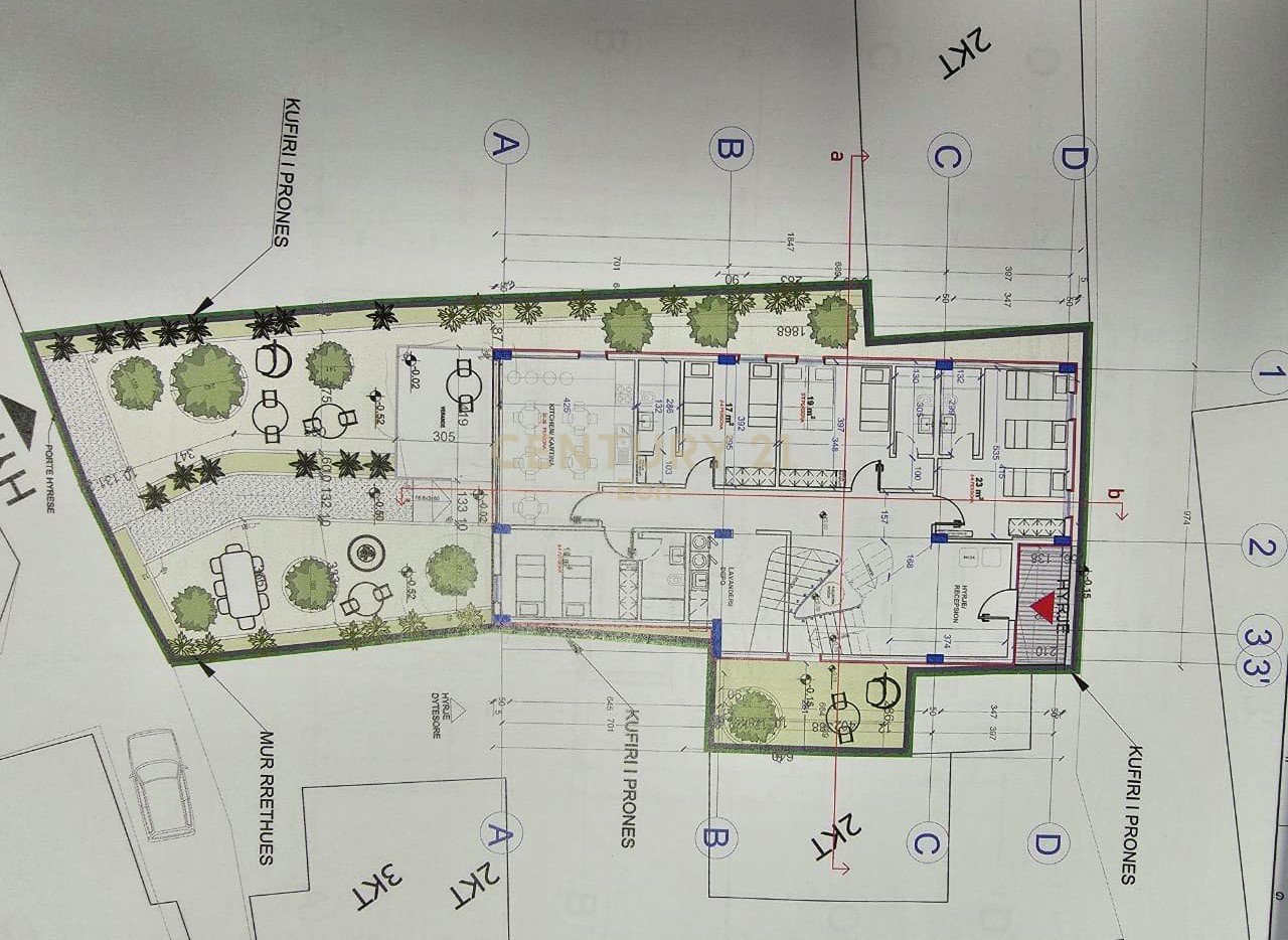 TRUALL 364m2 DHE NDERTIM 186m2 TE BULEVARDI KRYESOR NE DURRES ME LEJE NDERTIMI TE ZBARDHUR PER HOTEL!