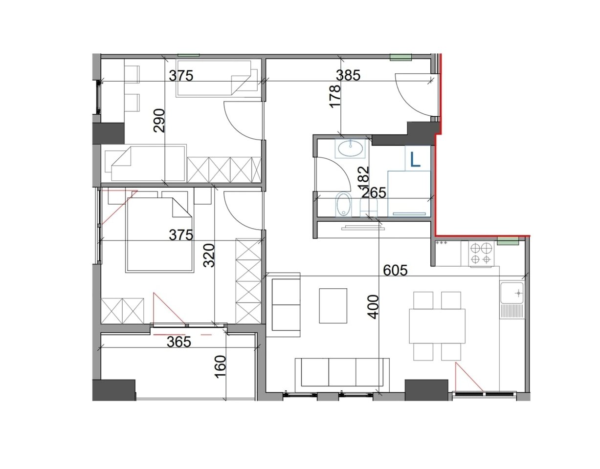 Apartment 2+1 for Sale at Aura Complex on Dritan Hoxha Street