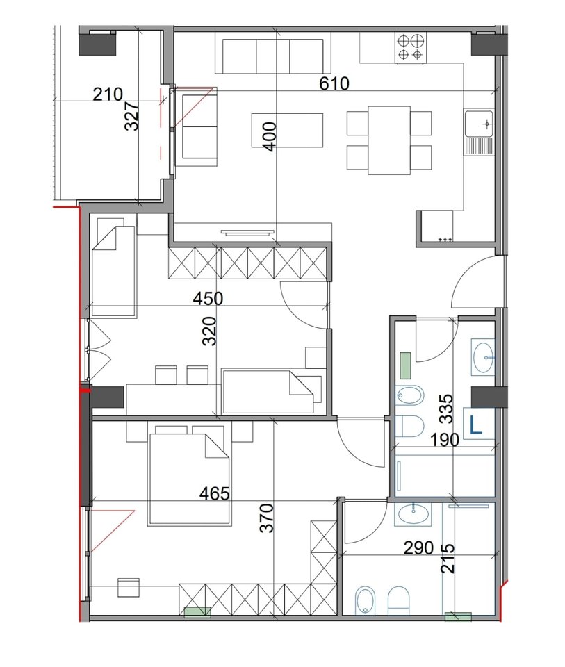 Shitet Apartament 2+1+2 te Kompleksi Aura ne Rr. Dritan Hoxha