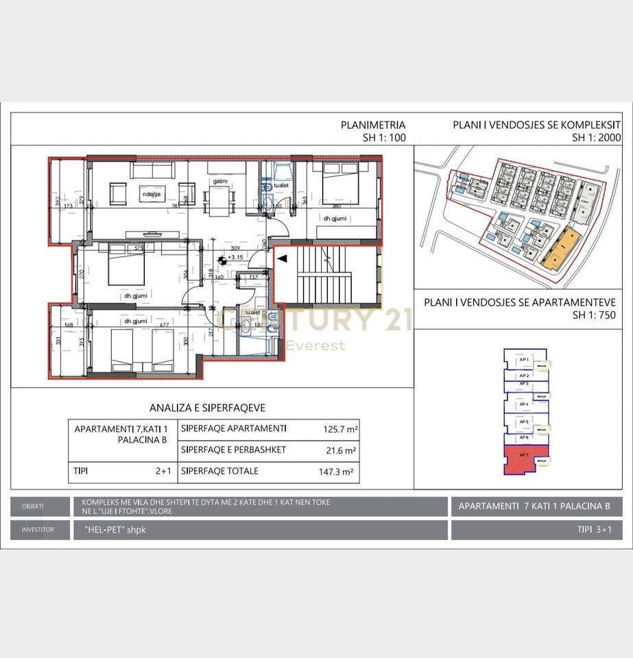UJI I FTOHTE, APARTMENT FOR SALE 3+1+2