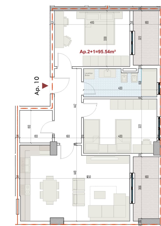 Apartament 2+1 në shitje në Paskuqan ,ne Residencen Ringside  , Tiranë