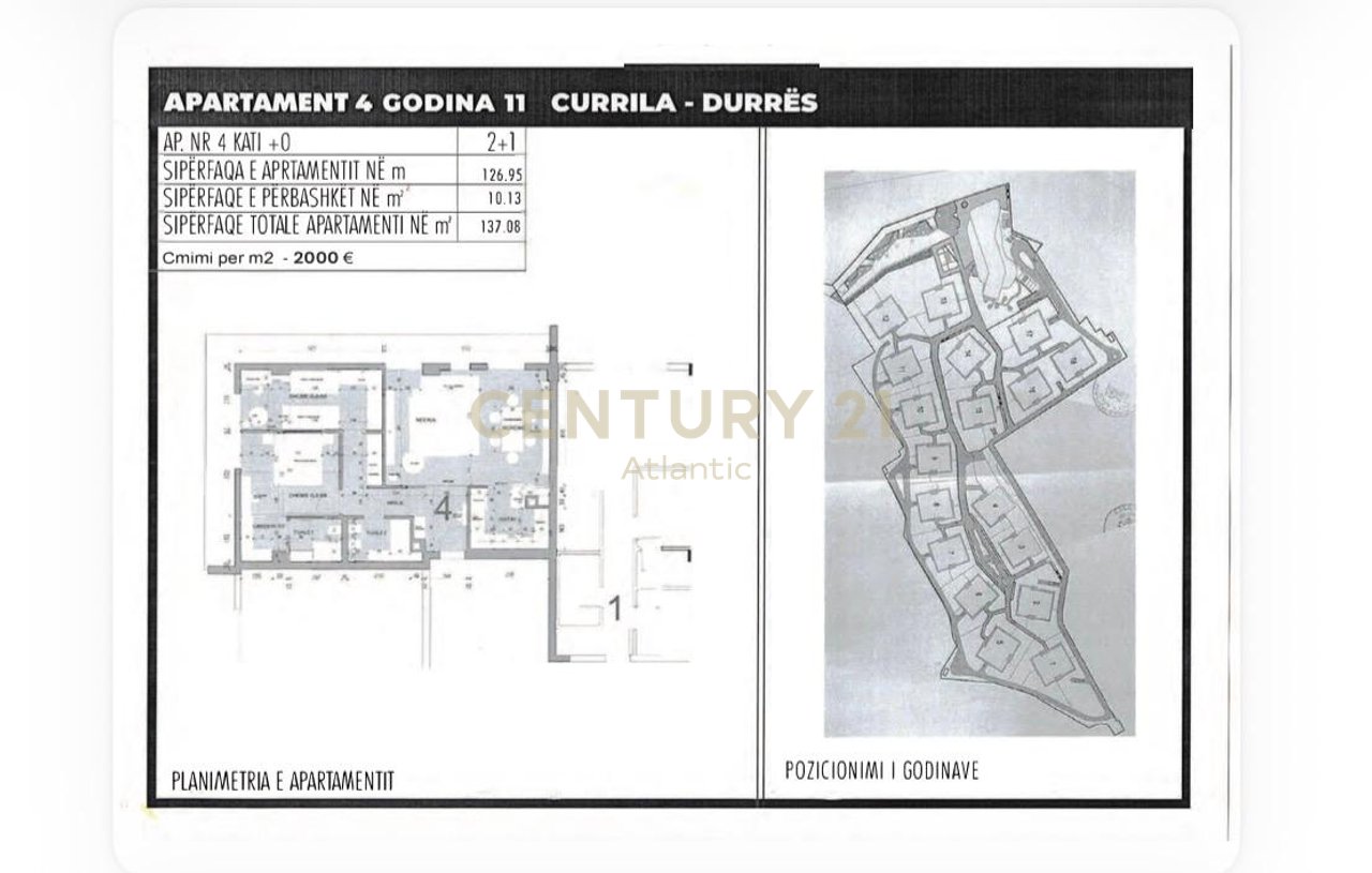 APARTMENT 2+1+2 FOR SALE IN THE DYRRAKIUM COMPLEX IN DURRES!