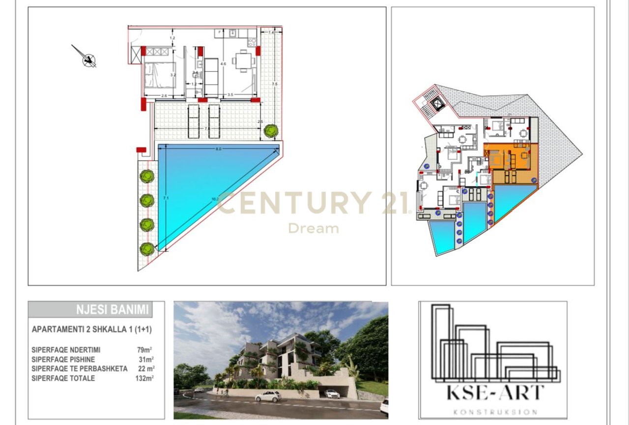 APARTMENT 1+1 WITH POOL FOR SALE AT RESIDENCE 'RADHIMA', VLORE ‼️