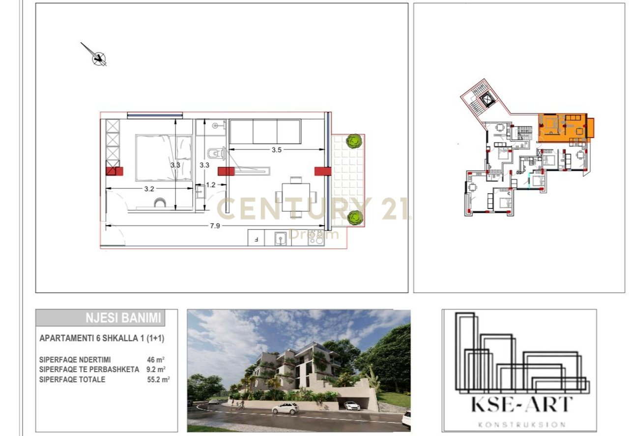 APARTMENT 1+1 FOR SALE AT RESIDENCE ''RADHIMA'', VLORE ‼️