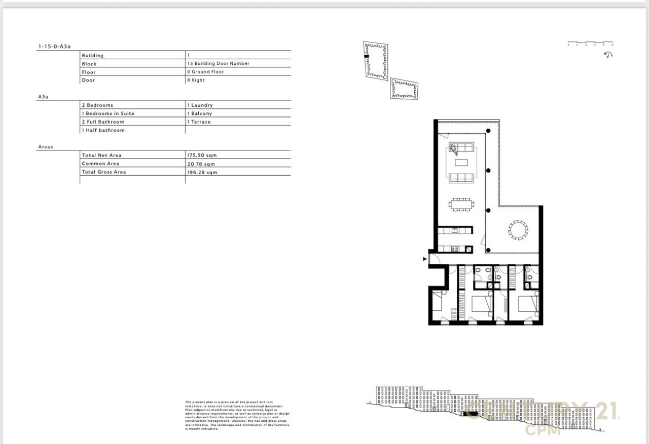 BY LONG HILL  SHESIM APARTAMENT 3+1+2 ME VERANDE (Mundesi pagese me Keste)