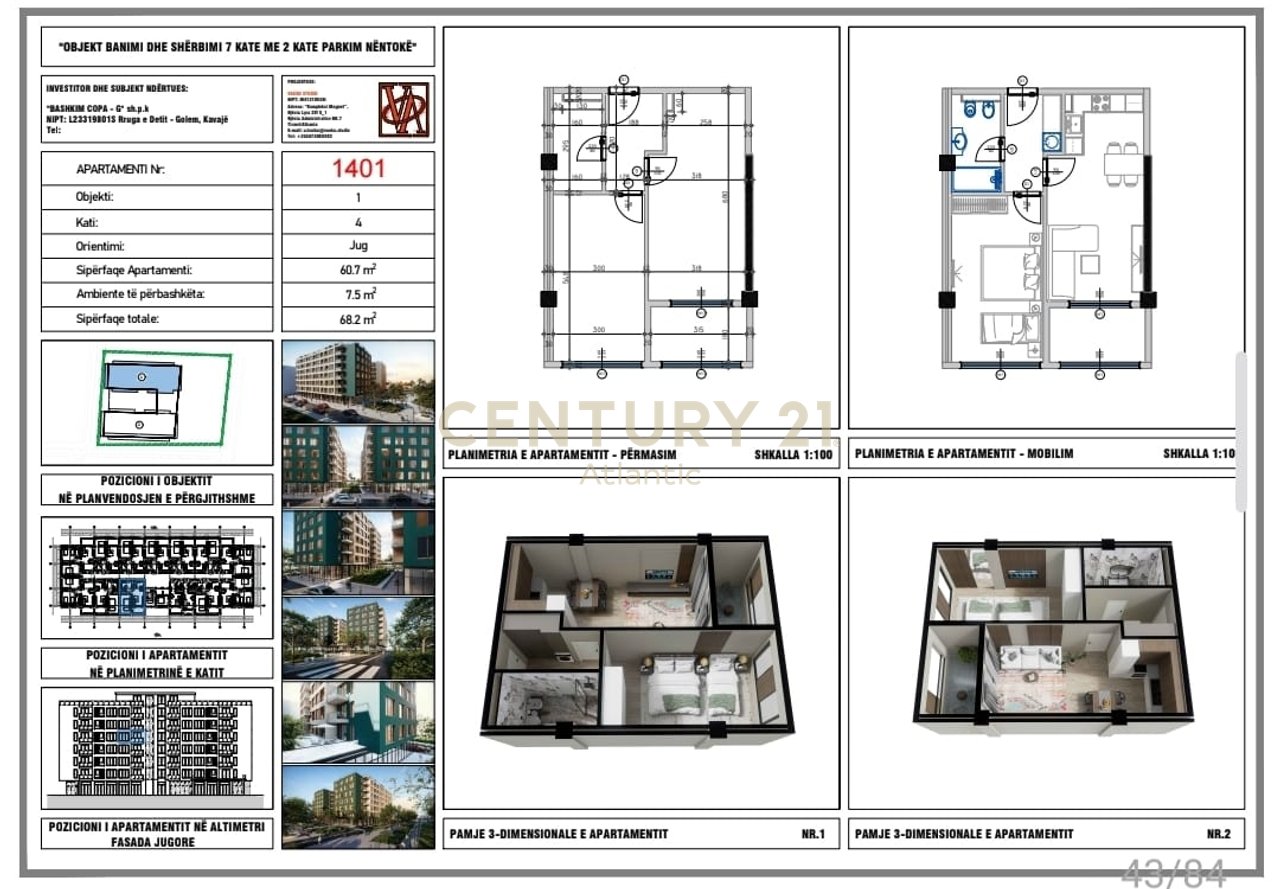 Apartment 1+1 For Sale in Golem, Durrës - €81,840 | 68.2 m²