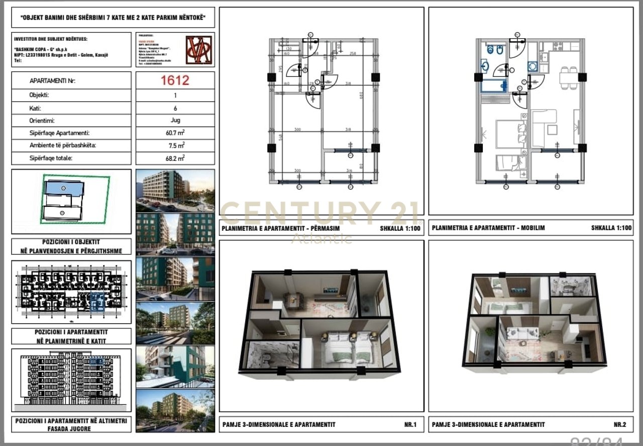 1+1 Apartment for sale in Golem, Durrës - €81,840 | 68.2 m²