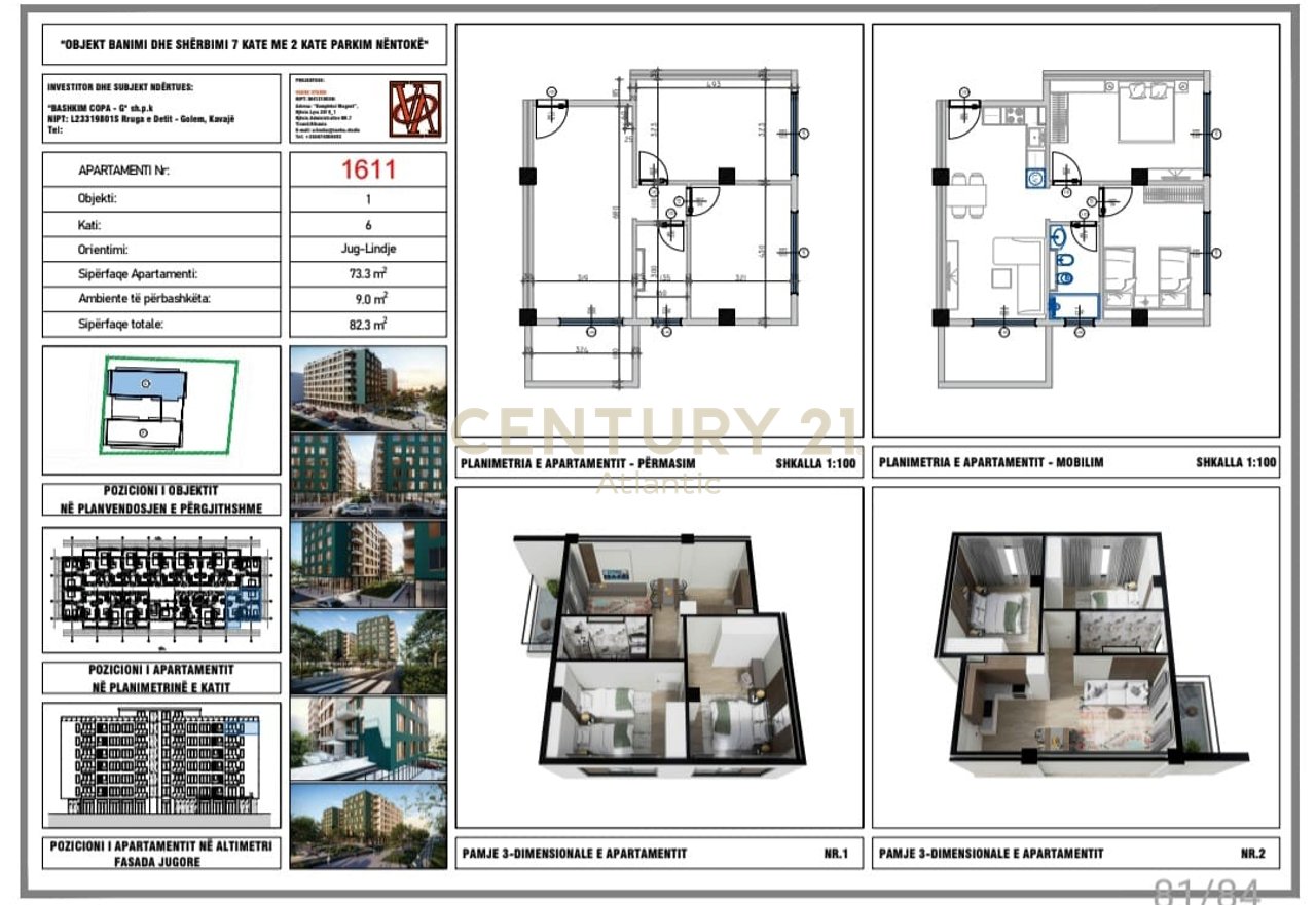 2+1 Apartment For Sale in Golem, Durrës - €98,760 | 82.3 m²