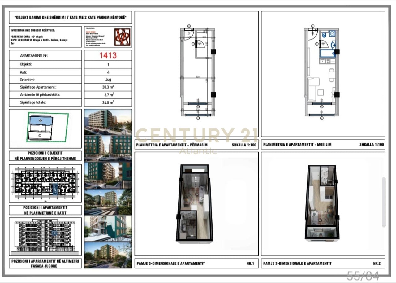 Studio 1+1 for Sale in Golem, Durrës - €40,800 | 34.0 m²