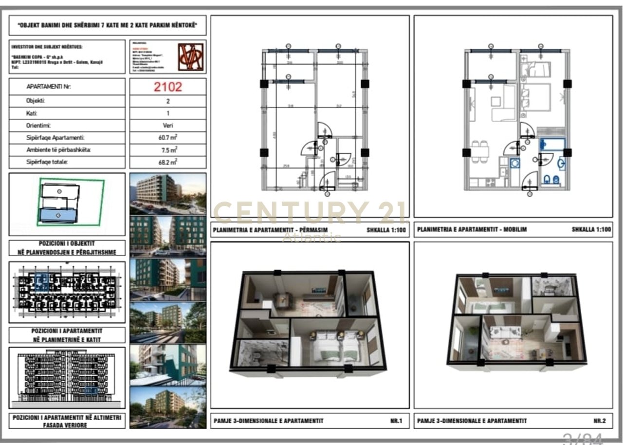 1+1 Apartment for sale in Golem, Durrës - €81,840 | 68.2 m²