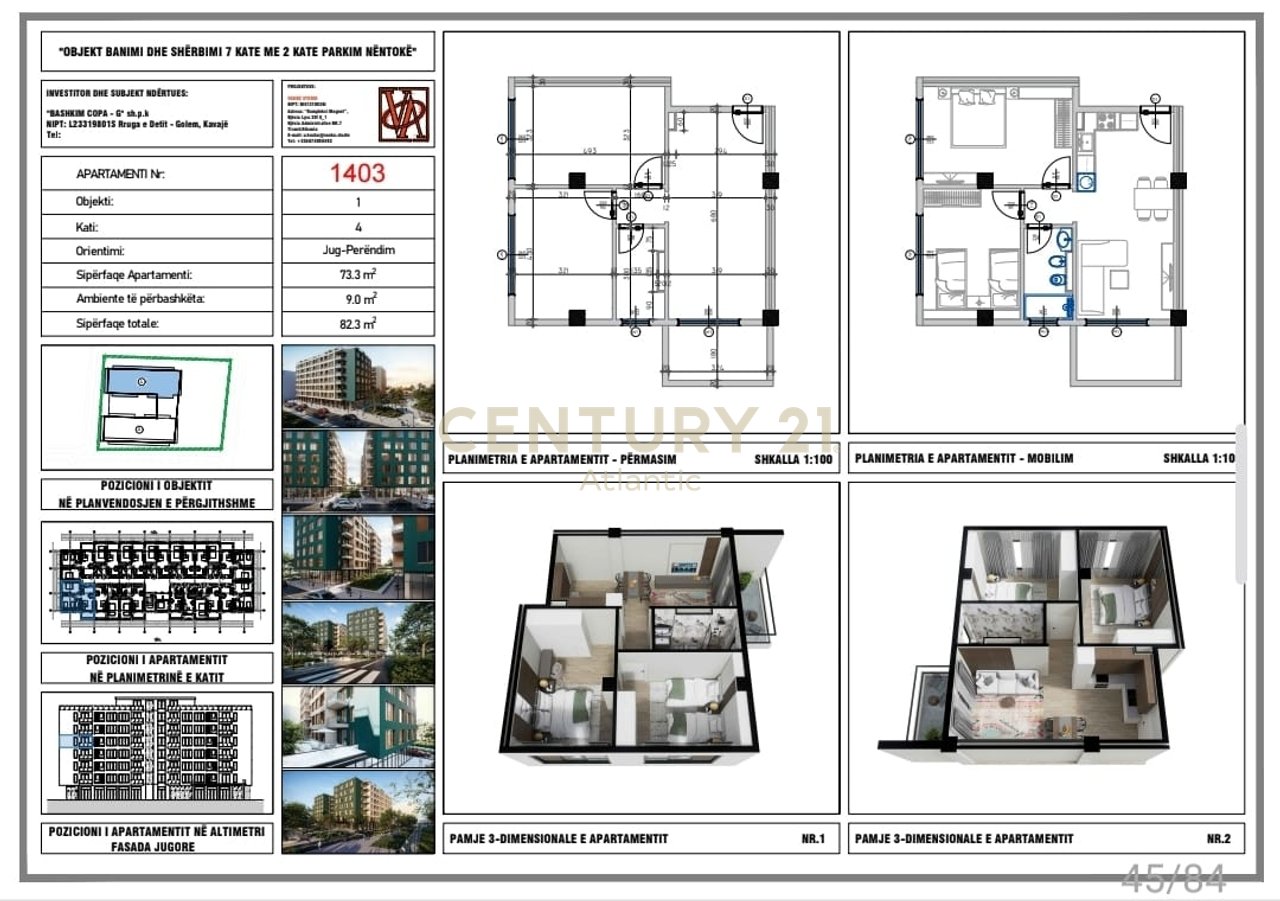 Appartamento 2+1 in Vendita a Golem, Durrës - 98.760€ | 82,3 m²