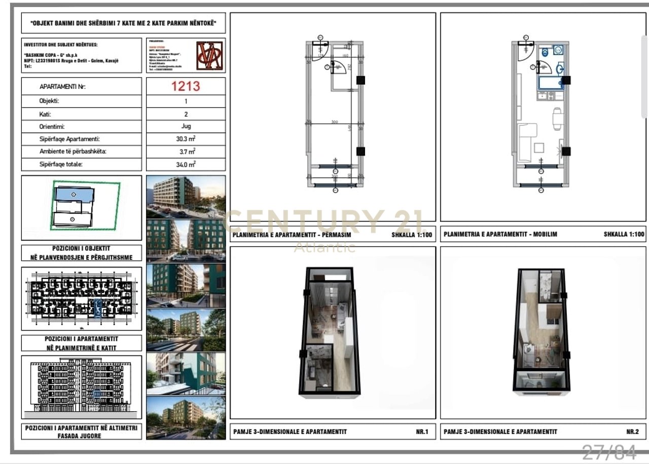 Studio 1+1 For Sale in Golem, Durrës - €40,800 | 34 m²