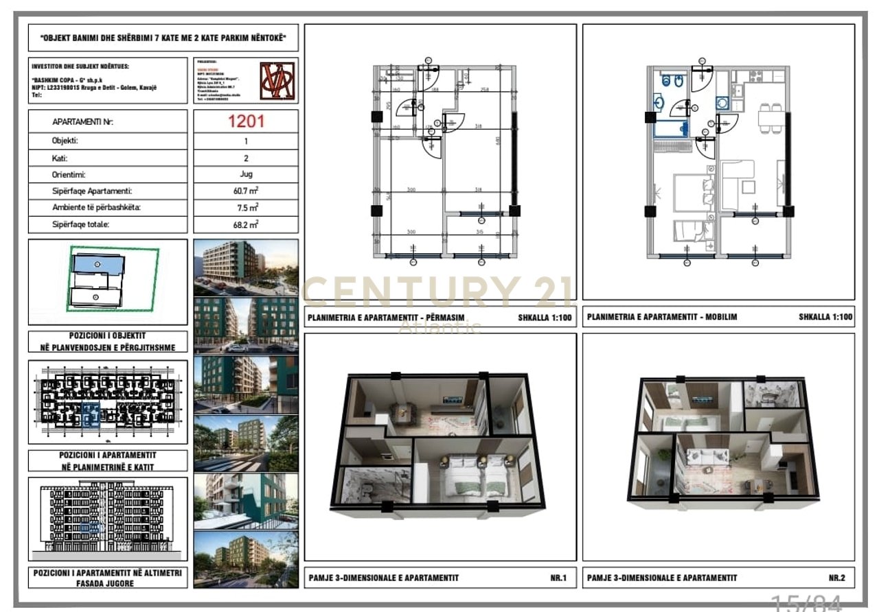 1+1 Apartment For Sale in Golem, Durrës - €81,840 | 68.2 m²