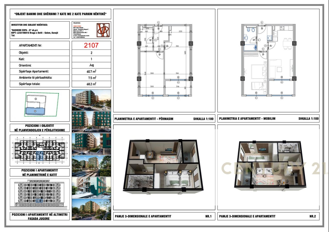 FOR SALE APARTMENT 1+1 IN VALE VERDE RESIDENCE, GOLEM! 81,840 €