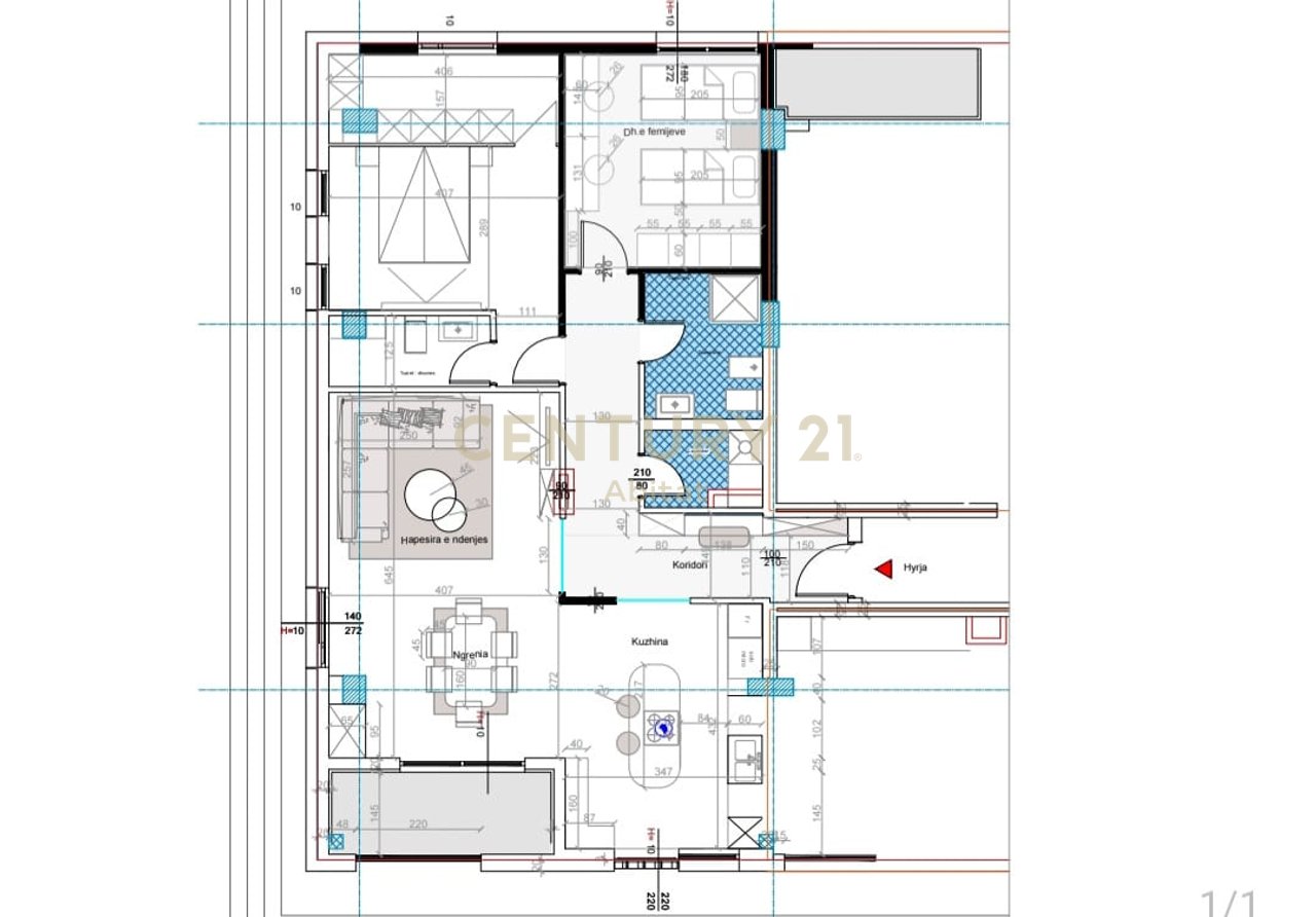 APARTAMENT 3+1+2 PER SHITJE TE KOMPLEKSI SQUARE 21