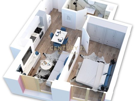 Apartament 1+1 per Shitje - Mangalem 2 ( me post parkimi )