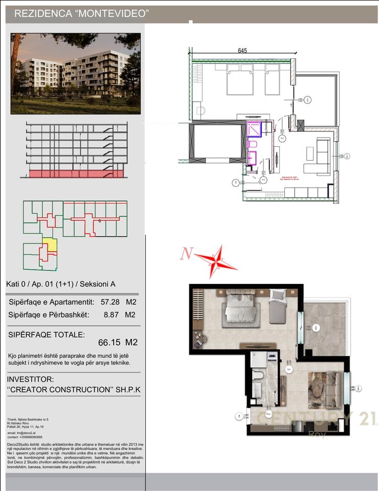 SHITET APARTAMENT 1+1, MONTEVIDEO RESIDENCE TE MALI ROBIT!