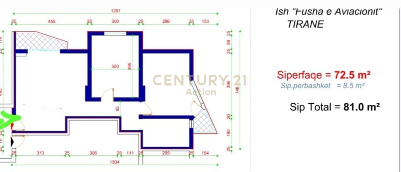 Appartamento 2+1 in Vendita Ex Campo Aviazione, Tirana - 165.000€ | 81 m²!