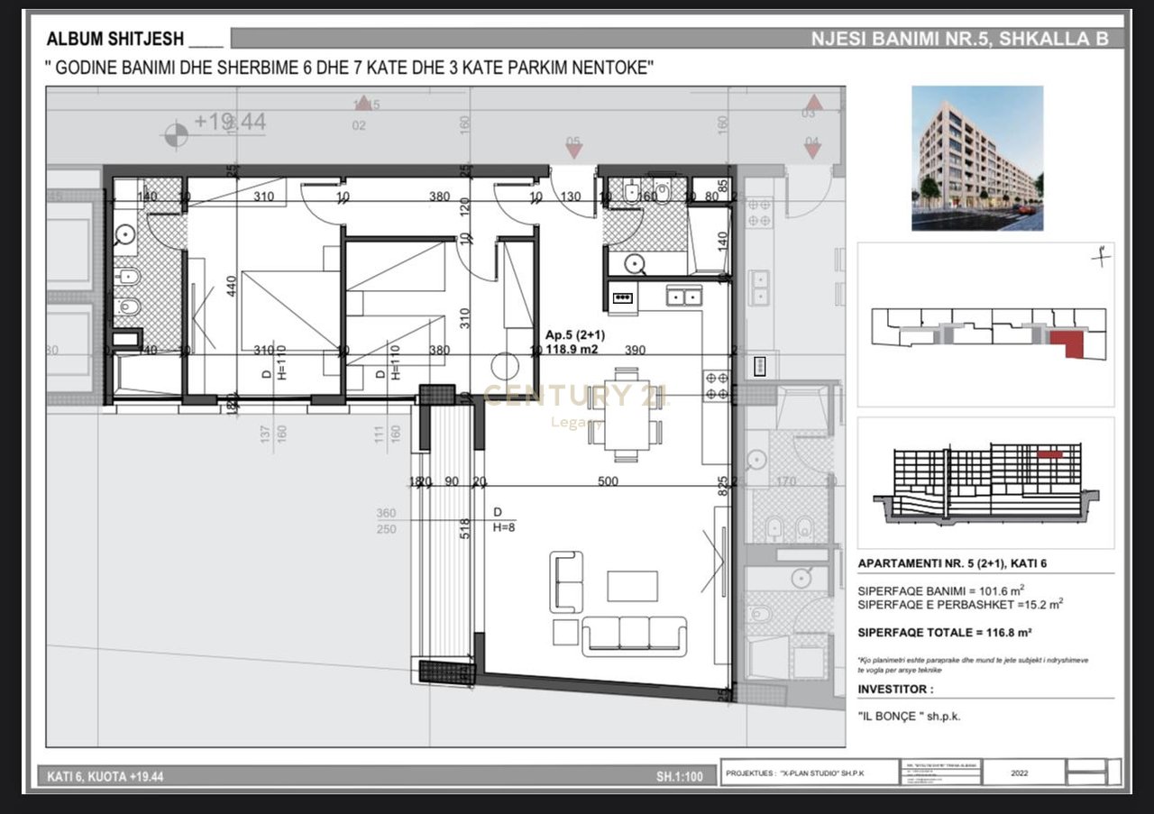 Apartament 2+1 në shitje, Bulevardi i Ri