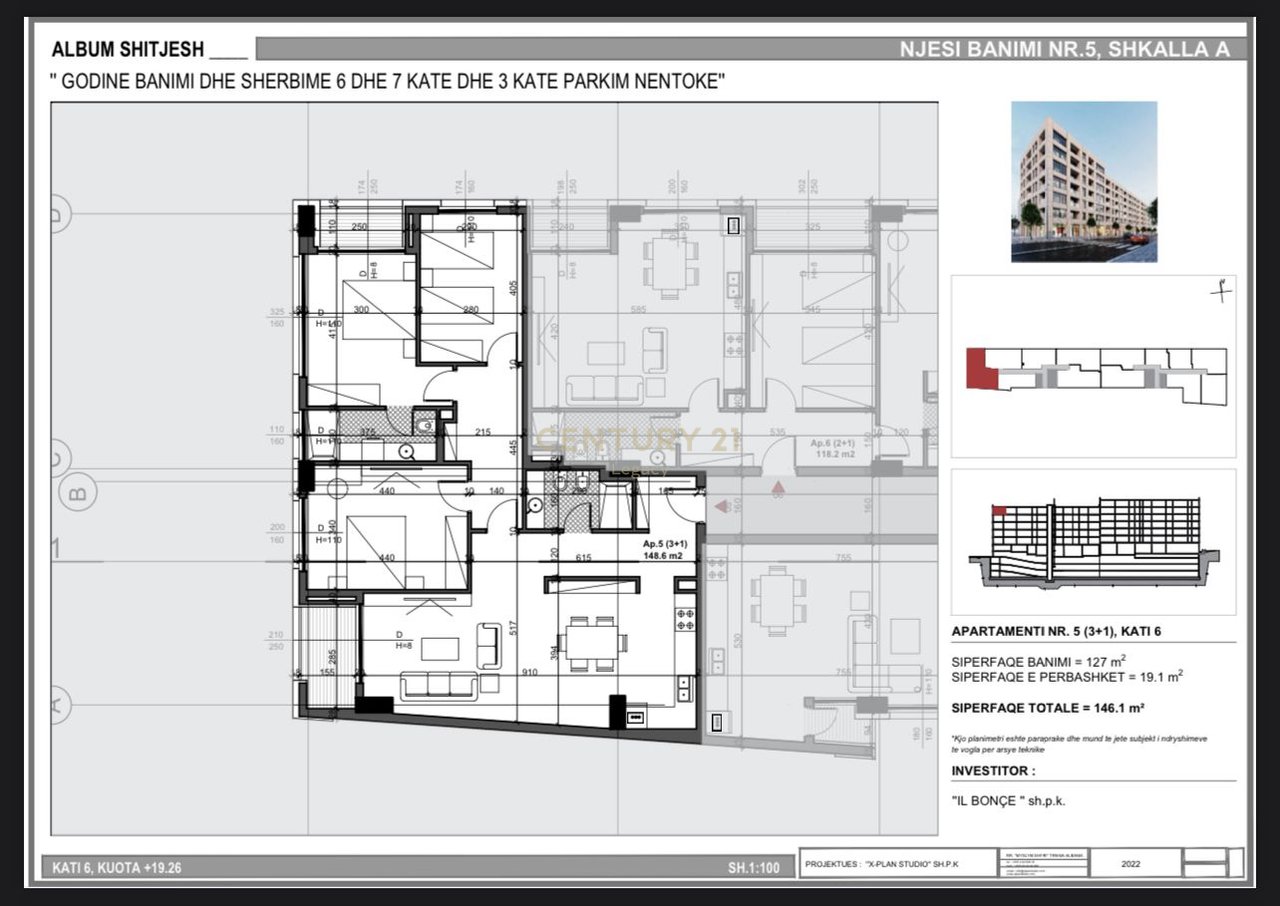 Apartament 3+1 për Shitje – Bulevardi i Ri