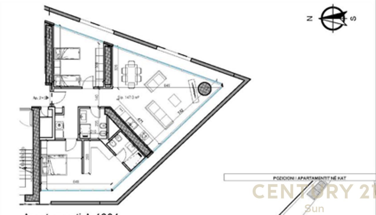 Shitet apartament 2+1+2 tualete te Tirana Tower me super çmim 1600 €m² !!!