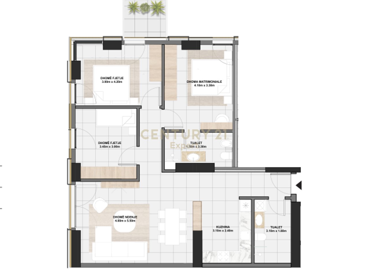 Apartment for sale 3+1+2 near Skanderbeg Square