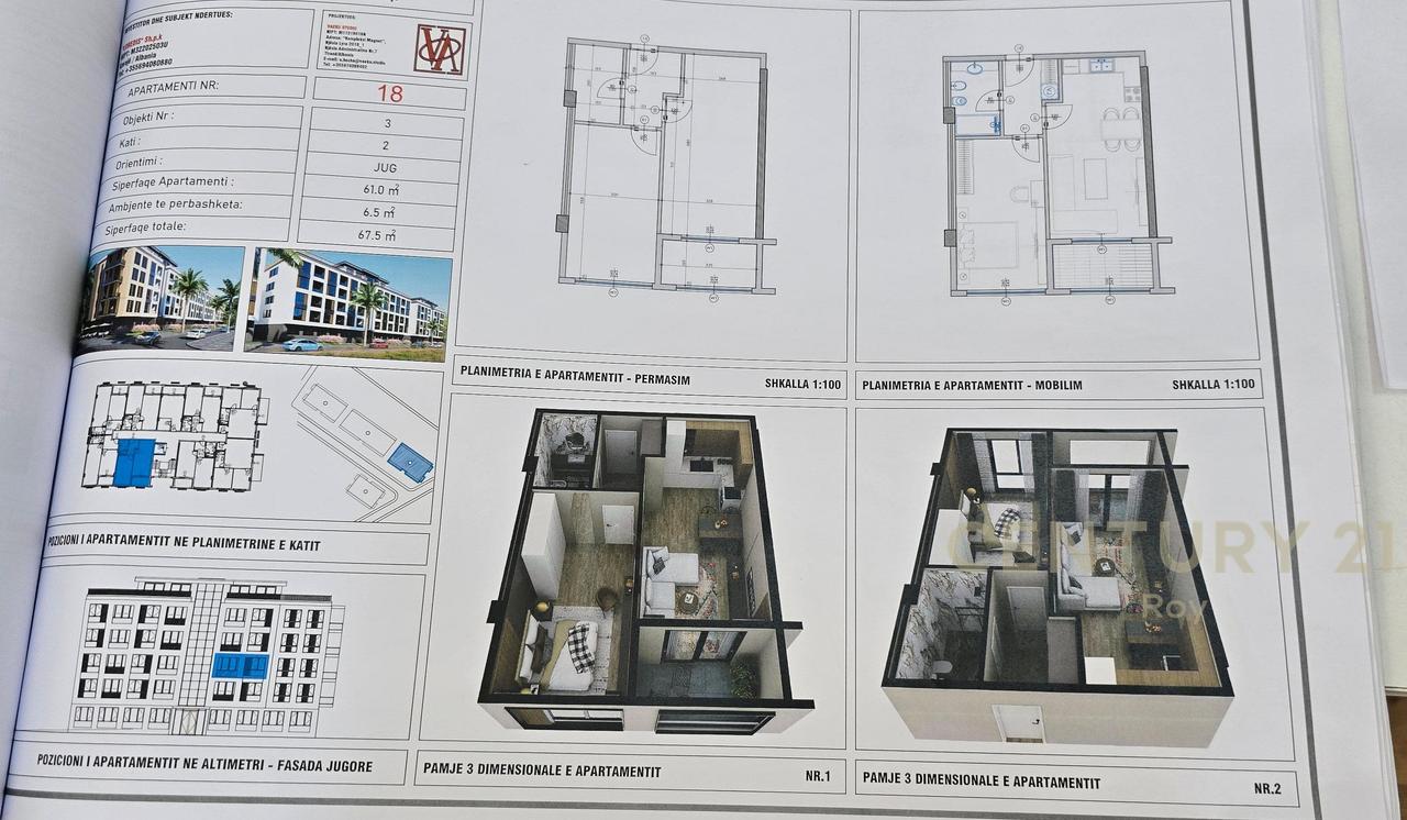 SHESIM APARTAMENT 1+1 NE NDERTIM TE RI NE QERRET!!.