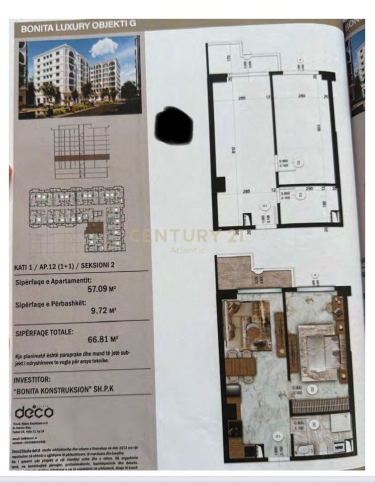 Appartamento 1+1 in vendita a Golem, Durrës