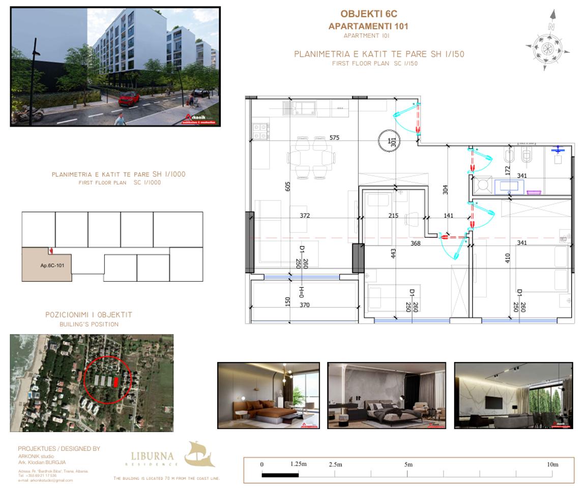 Shitet apartament 2+1 tek rezidenca Liburna Golem !