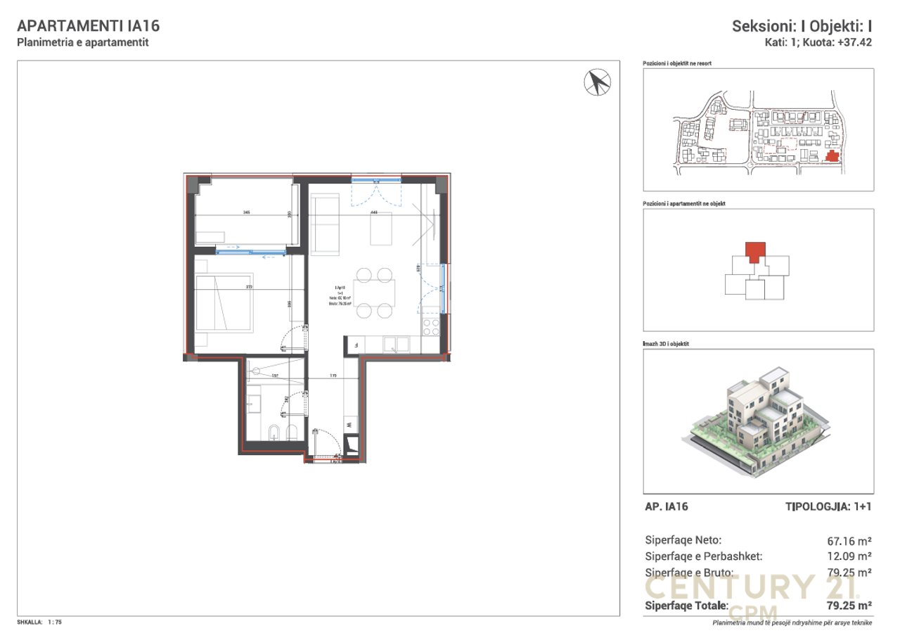 APPARTAMENTO SHESIM 1+1 CON CORTILE NEL VILLAGGIO SQUARE, DHËRMI!