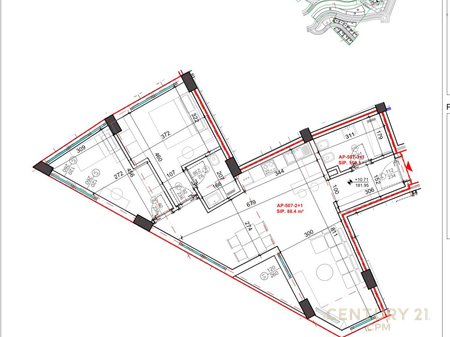 Apartment 2+1 for Sale at Kodra e Diellit Residence 2