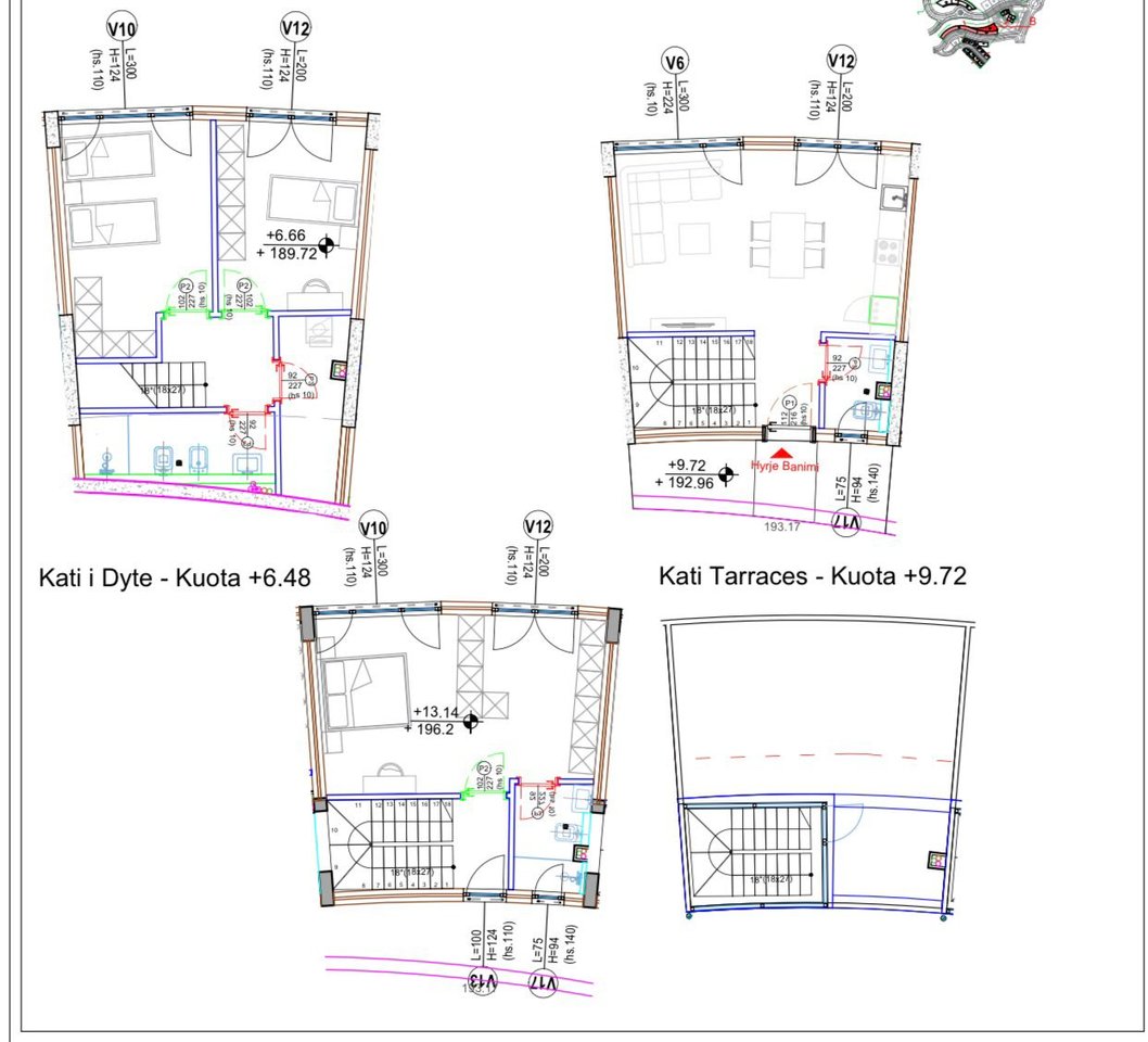 Triplex 4+1 for sale at Kodra e Diellit Residence 2