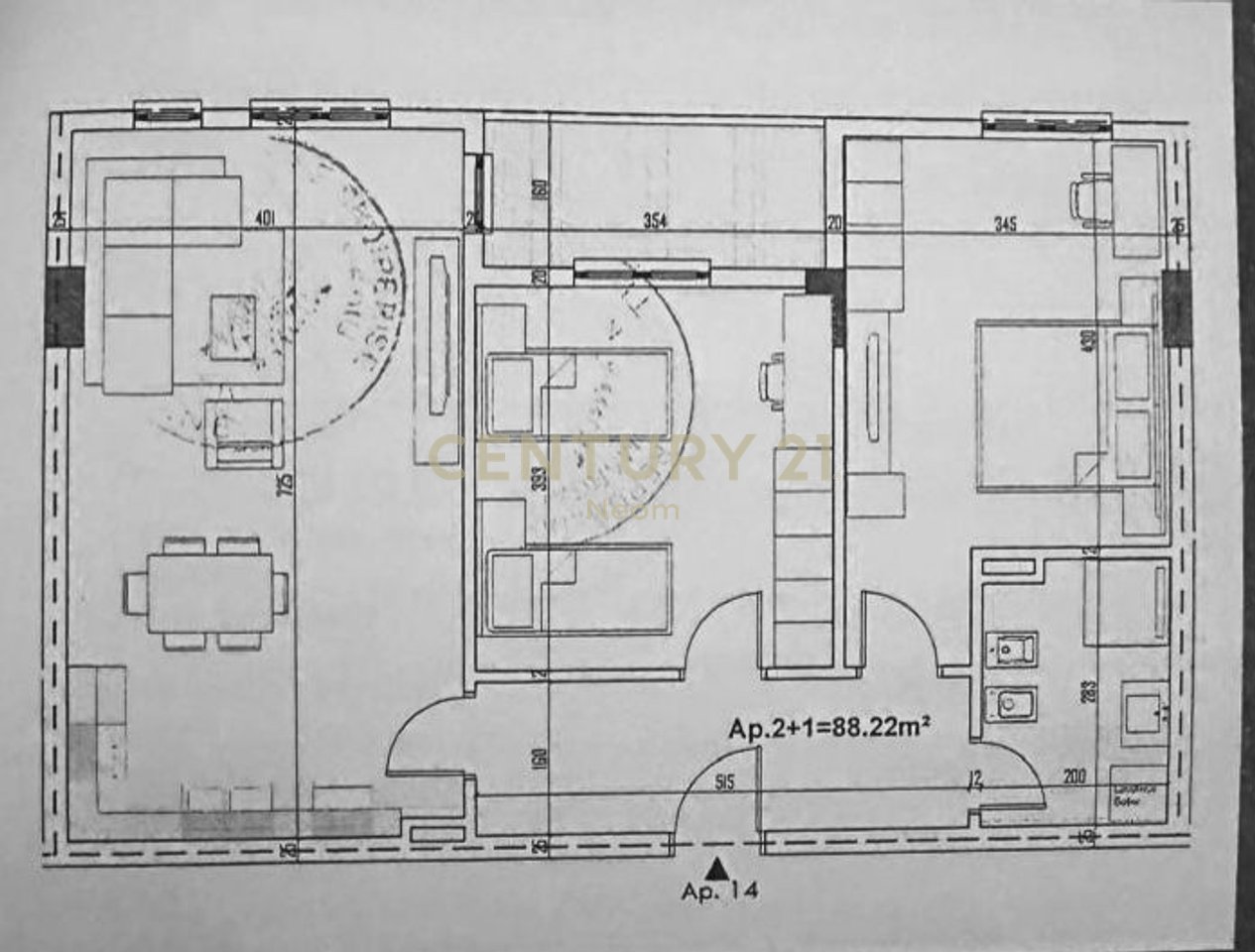 2+1 APARTMENT FOR SALE IN RINGSIDE RESIDENCES, NEAR THE NEW BOULEVARD IN PASKUKAN