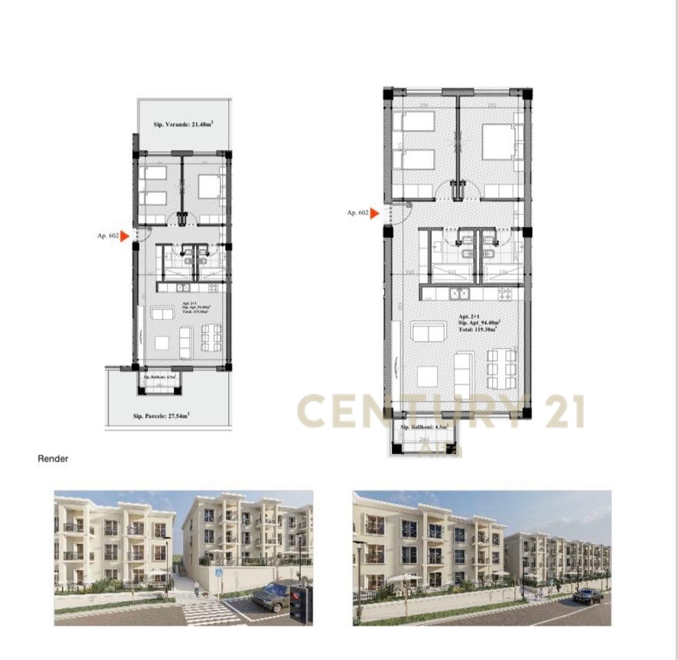 Shitet apartament 2+1+2 me oborr tek Rolling Hills Liqeni!