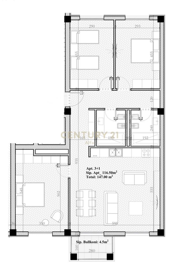 Apartment 3+1+2 for sale at Rolling Hills Liqeni-Farke!