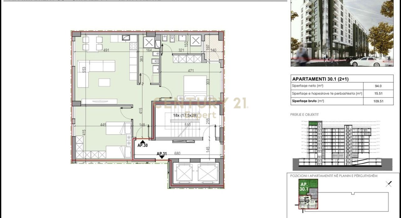 Shitet Apartament 2+1 tek Rezidenca “Liv” –Ish  Fusha e Aviacionit